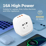 EU Plug 30W USB Fast Charging Multi-port Converter Travel Universal Adapter