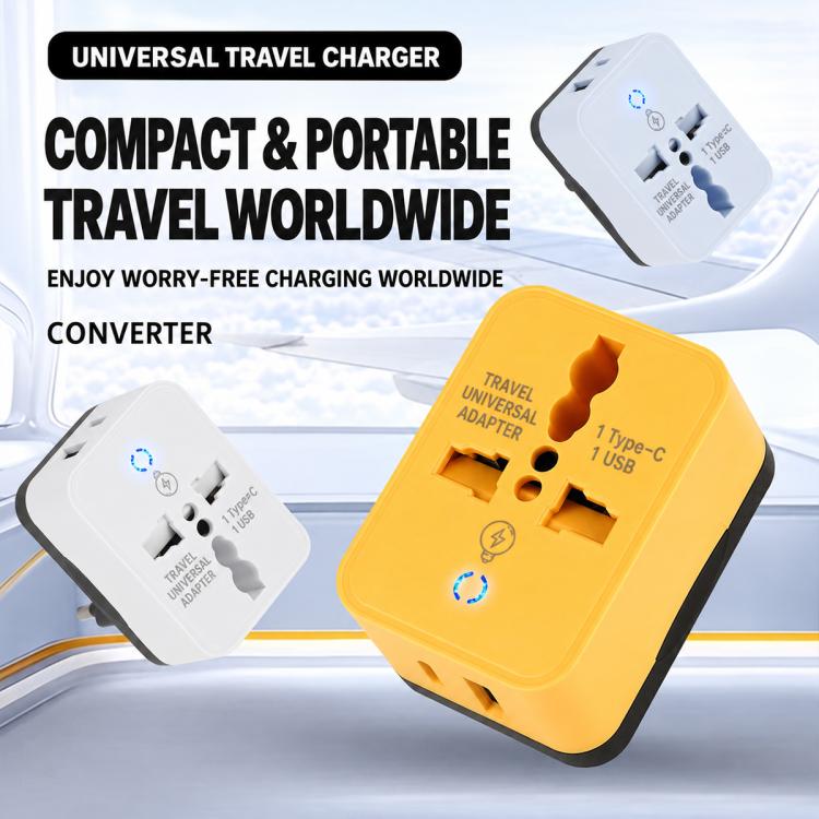 Multifunctional Universal Travel Adapter, EU Plug, US Plug, UK Plug