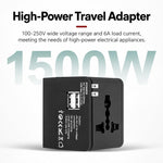 Universal Travel Adapter High power Socket Worldwide Charger, Only Charger, Charger with Storage Bag