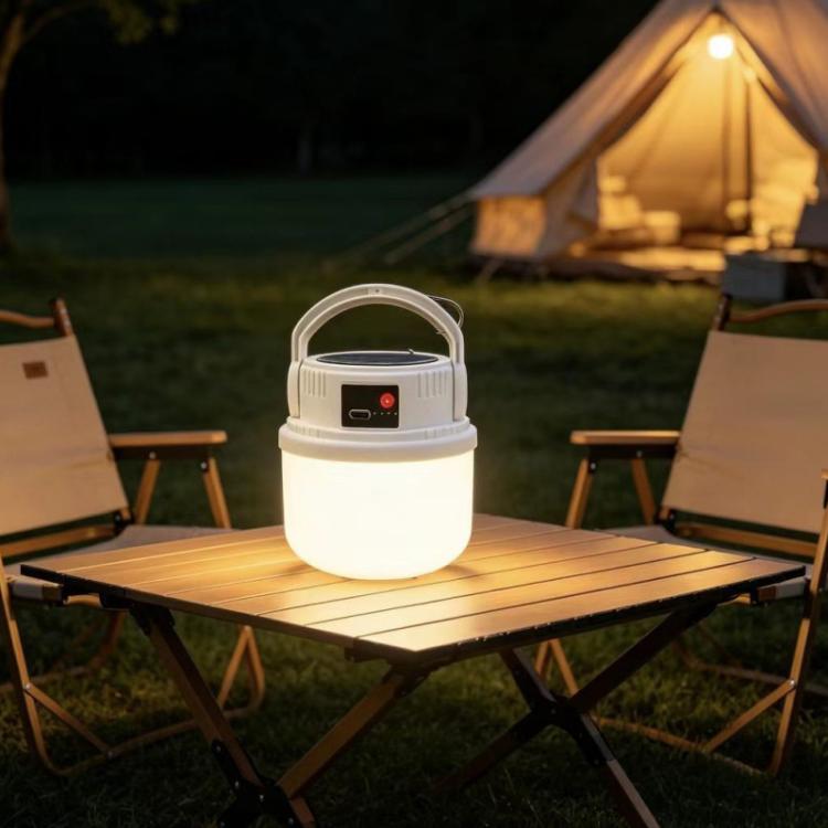 Solar Rechargeable Camping Lantern with LED Light