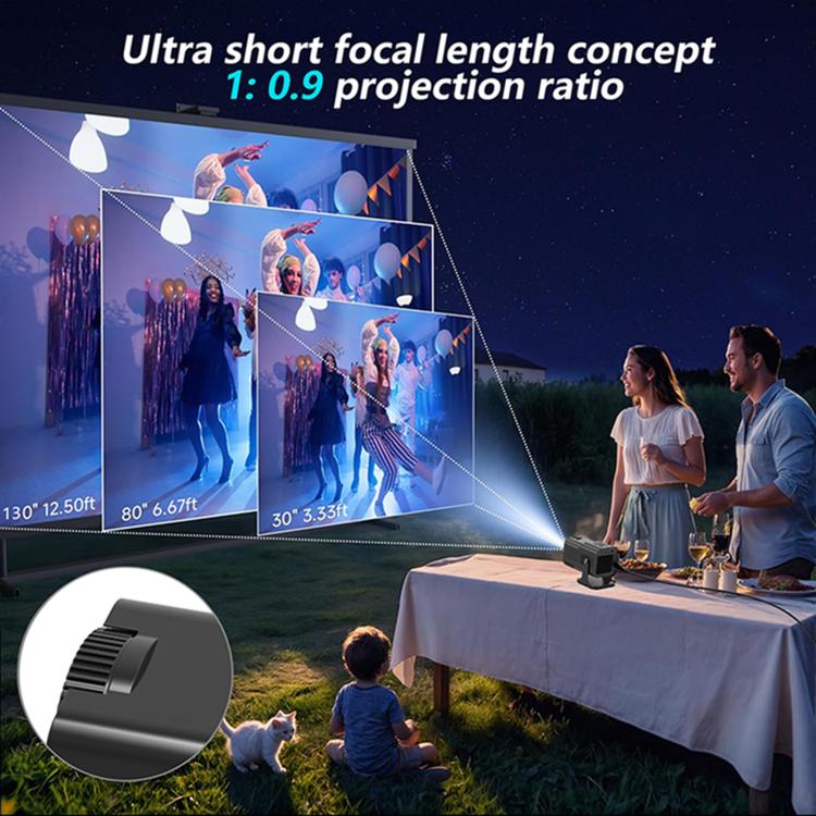 JY530 Portable Outdoor Home Theater 4K Smart Mini Projector, US Plug, UK Plug, AU Plug, EU Plug