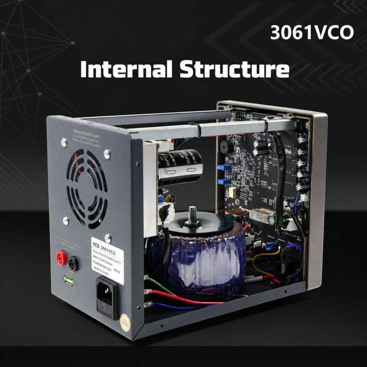 YCS 3061VCO 30V / 6A Adjustable Digital Display DC Power Supply with OCP Protection, EU Plug, US Plug
