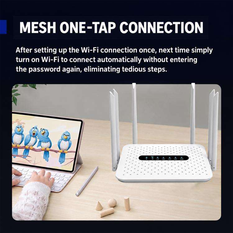 Router WiFi 6 dual-band 1800 Mbps con 6 antenne e Mesh - immagine 13