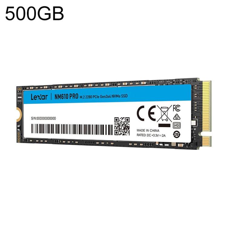 SSD Lexar NM610 PRO M.2 NVMe PCIe 3.0, 500 GB, 1 TB o 2 TB