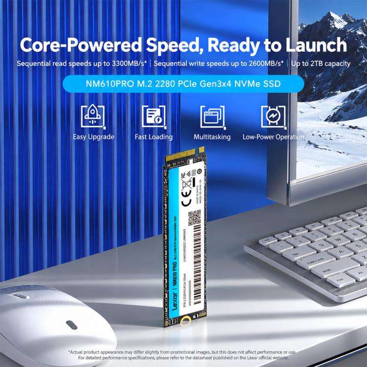 SSD Lexar NM610 PRO M.2 NVMe PCIe 3.0, 500 GB, 1 TB o 2 TB - immagine 6