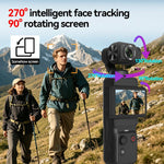 Fotocamera con gimbal Q17, schermo LCD da 2,29 pollici e registrazione video 4K HD