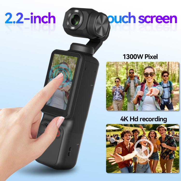 Fotocamera con gimbal Q17, schermo LCD da 2,29 pollici e registrazione video 4K HD