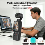 Fotocamera con gimbal Q17, schermo LCD da 2,29 pollici e registrazione video 4K HD