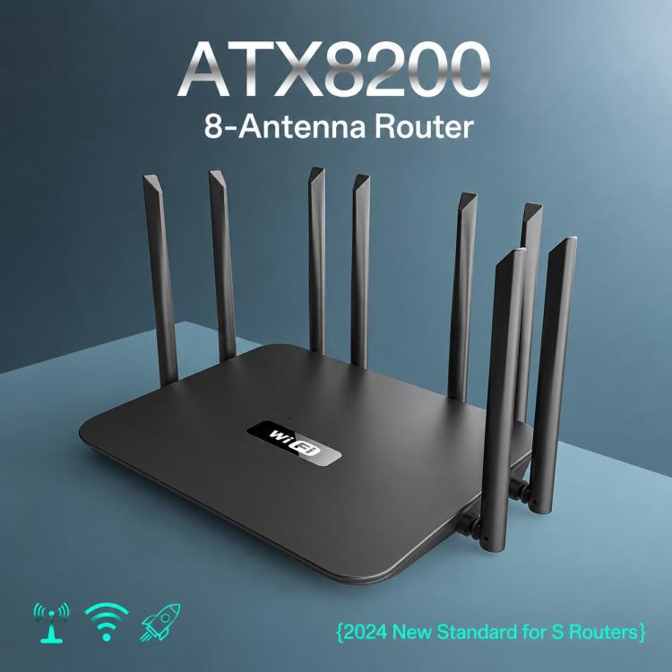 8-Antenna 160MHz Dual-Band 2.4G & 5G Gigabit Wireless Router, EU Plug, US Plug, AU Plug