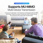 6-Antenna Full Network 1200M Dual-Band 2.4G & 5G Gigabit Wireless Router, EU Plug, US Plug, AU Plug