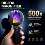 Microscopio digitale portatile K01 HD a doppio obiettivo con ingrandimento 500X