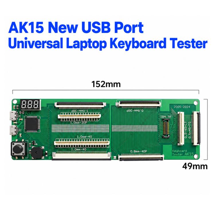 AK15 USB Interface Digital Display Universal Laptop Keyboard Tester with Cable