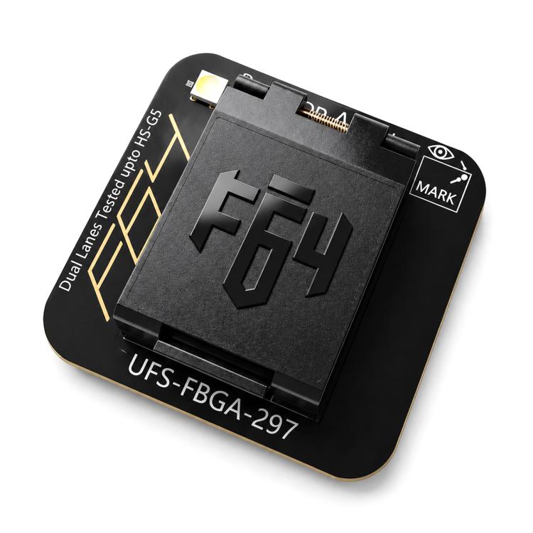 UFS/eMMC Programmer, Flash 64 Ultra Full Kit, F64 UFS-FBGA-297 Socket Adapter, F64 UFS-FBGA-254 Socket Adapter, F64 UFS-FBGA-153 Socket Adapter, F64 EMMC 4 in 1 Set