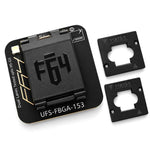 UFS/eMMC Programmer, Flash 64 Ultra Full Kit, F64 UFS-FBGA-297 Socket Adapter, F64 UFS-FBGA-254 Socket Adapter, F64 UFS-FBGA-153 Socket Adapter, F64 EMMC 4 in 1 Set