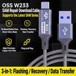 Cavo tecnico OSS TEAM W233 per flash del firmware, recupero dati e trasferimento dati per telefoni/tablet Samsung