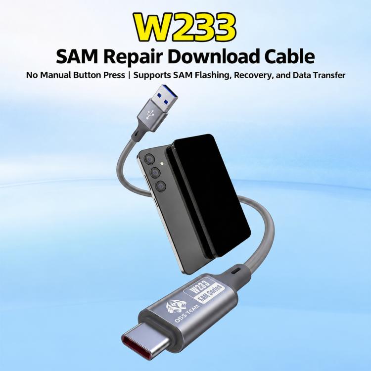 Cavo tecnico OSS TEAM W233 per flash del firmware, recupero dati e trasferimento dati per telefoni/tablet Samsung