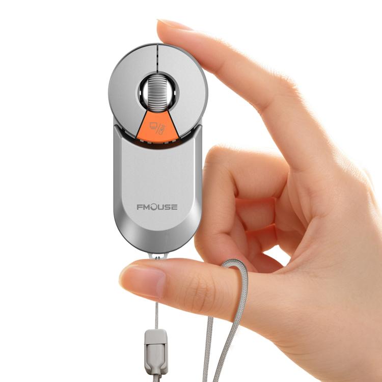 HXSJ M209 - Mouse wireless compatto con tripla modalità di connessione e funzione di puntatore per presentazioni (PPT)