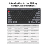 Tastiera wireless HXSJ MK781 con tecnologia a forbice, connessione 2.4G e Bluetooth, e commutazione rapida, Keyboard
