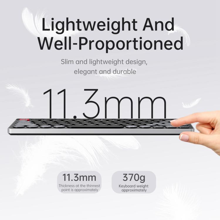 Tastiera wireless HXSJ MK781 con tecnologia a forbice, connessione 2.4G e Bluetooth, e commutazione rapida, Keyboard
