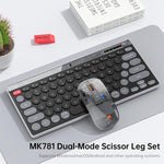 Set tastiera e mouse wireless HXSJ MK781: connessione 2.4G e Bluetooth con commutazione rapida, Keyboard Mouse Set