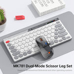 Set tastiera e mouse wireless HXSJ MK781: connessione 2.4G e Bluetooth con commutazione rapida, Keyboard Mouse Set