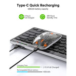 Set tastiera e mouse wireless HXSJ MK781: connessione 2.4G e Bluetooth con commutazione rapida, Keyboard Mouse Set
