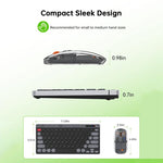 Set tastiera e mouse wireless HXSJ MK781: connessione 2.4G e Bluetooth con commutazione rapida, Keyboard Mouse Set