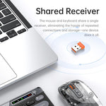 Set tastiera e mouse wireless HXSJ MK781: connessione 2.4G e Bluetooth con commutazione rapida, Keyboard Mouse Set