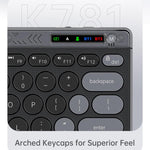 Set tastiera e mouse wireless HXSJ MK781: connessione 2.4G e Bluetooth con commutazione rapida, Keyboard Mouse Set