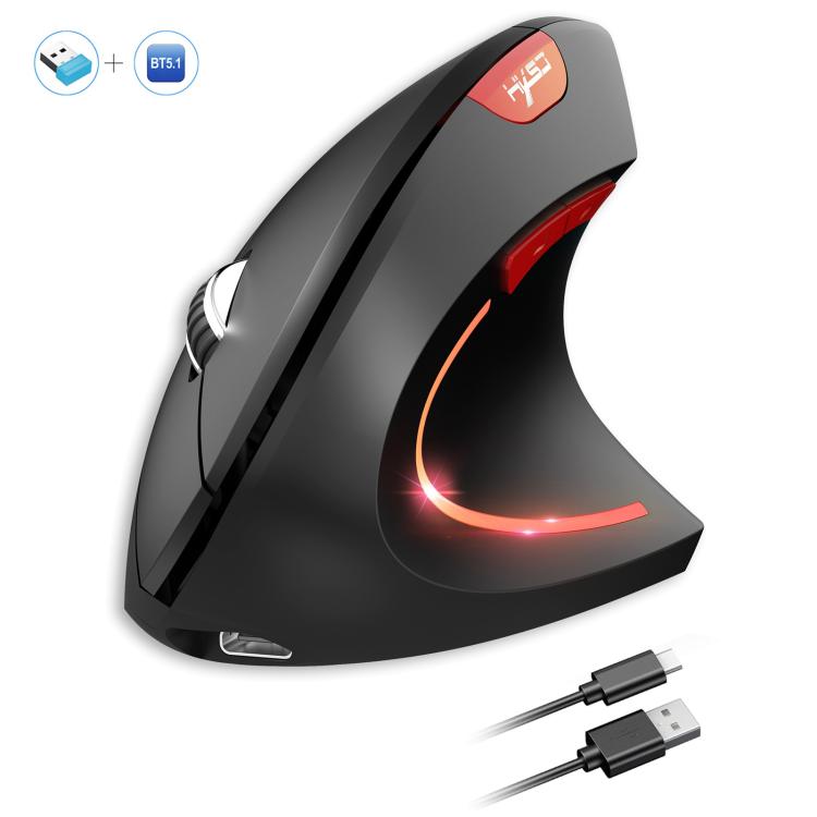 Mouse verticale HXSJ T22 2.4G BT5.1 Dual Mode