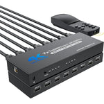 Switch HDMI 2.0 7-in-1-out 4K 60Hz S31 con telecomando, S31