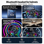 Auricolare Bluetooth per casco da moto Y13 con illuminazione RGB, Hard Mic, Soft Mic, Hard + Soft Mic