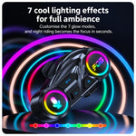 Auricolare Bluetooth per casco da moto Y13 con illuminazione RGB, Hard Mic, Soft Mic, Hard + Soft Mic