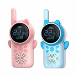 1 coppia di walkie-talkie portatili per bambini D25 con design a orecchie di gatto