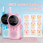 1 coppia di walkie-talkie portatili per bambini D25 con design a orecchie di gatto