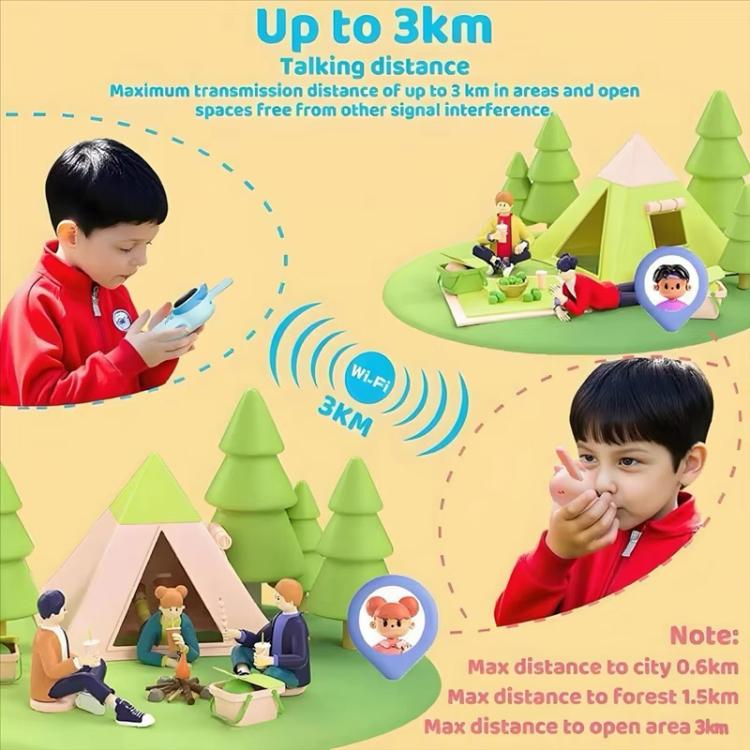 1 coppia di walkie-talkie portatili per bambini D25 con design a orecchie di gatto