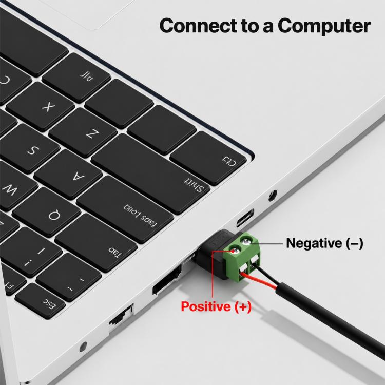 Adattatore da USB-A maschio a morsettiera a 2 pin