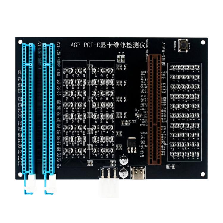 Tester diagnostico per schede video HuiMinTONG HMT-CZ02 (AGP/PCI-E 16X) con LED