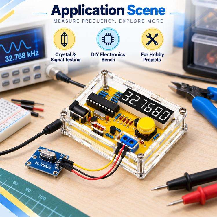 Kit frequenzimetro digitale DIY 1 Hz–50 MHz con custodia - immagine 7