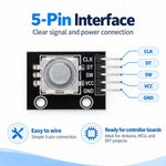 Modulo encoder rotativo a 360 gradi KY-040, with Threaded, without Threaded