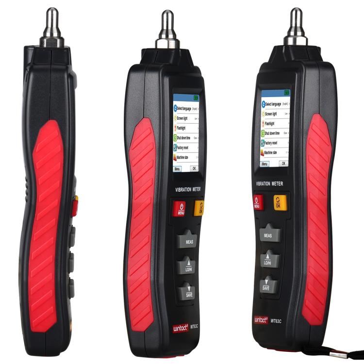 Vibrometro portatile Wintact WT63C con display digitale LCD a colori, WT63C