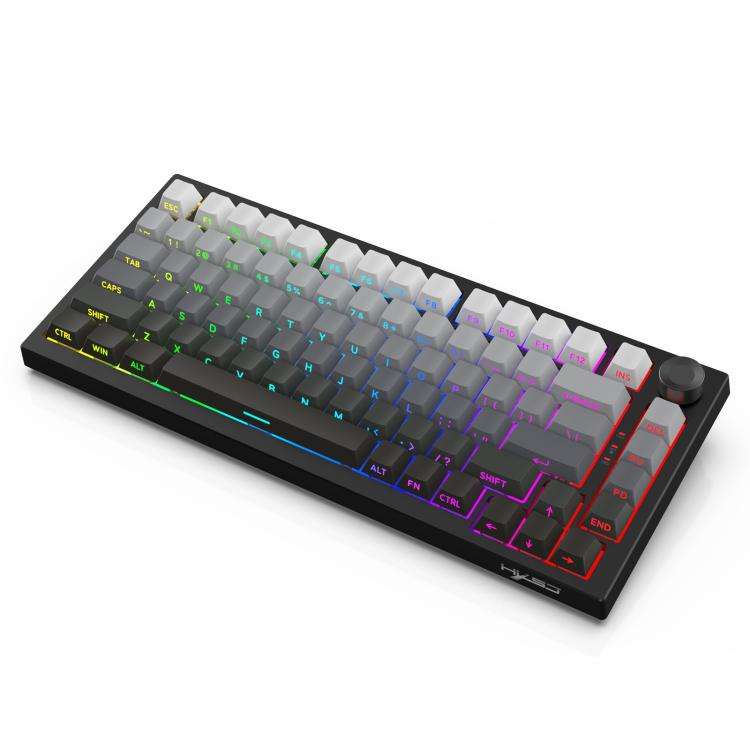 Tastiera meccanica da gaming HXSJ X81 a 81 tasti, con modalità BT5.3 + 2.4G + cablata