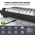 Tastiera meccanica da gaming HXSJ X81 a 81 tasti, con modalità BT5.3 + 2.4G + cablata