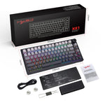 Tastiera meccanica da gaming HXSJ X81 a 81 tasti, con modalità BT5.3 + 2.4G + cablata