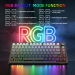 Tastiera meccanica da gaming HXSJ X81 a 81 tasti, con modalità BT5.3 + 2.4G + cablata