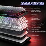 Tastiera meccanica da gaming HXSJ X81 a 81 tasti, con modalità BT5.3 + 2.4G + cablata