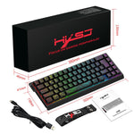 Tastiera da gaming a membrana cablata HXSJ V68 RGB