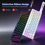 Tastiera da gaming a membrana cablata HXSJ V68 RGB