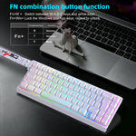 Tastiera da gaming a membrana cablata HXSJ V68 RGB