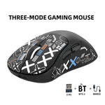 Mouse da gaming leggero HXSJ T700 con modalità 2.4G + BT5.3 + cablata